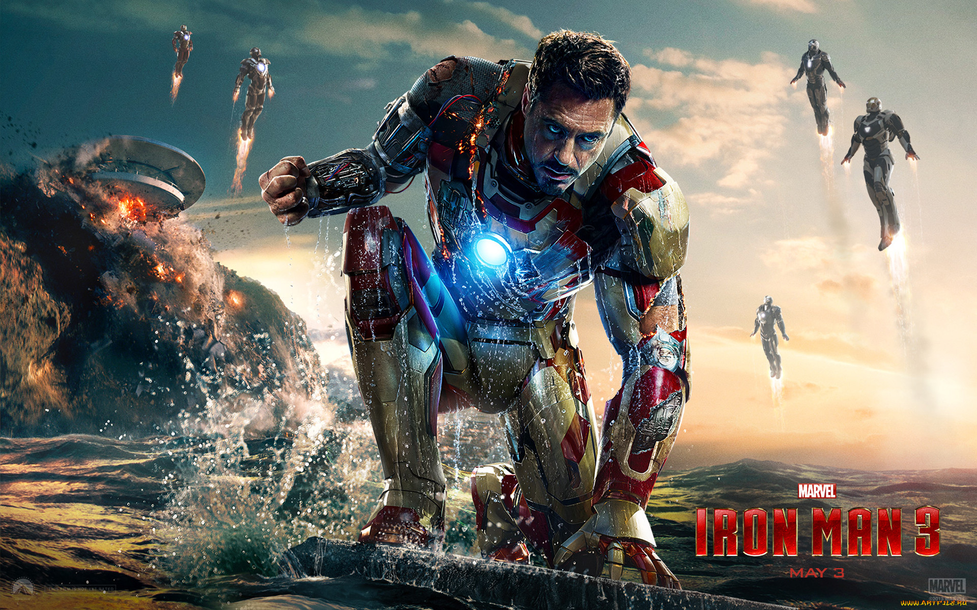 Обои Iron Man 3 Кино Фильмы Iron Man 3, Обои Для Рабочего Стола.